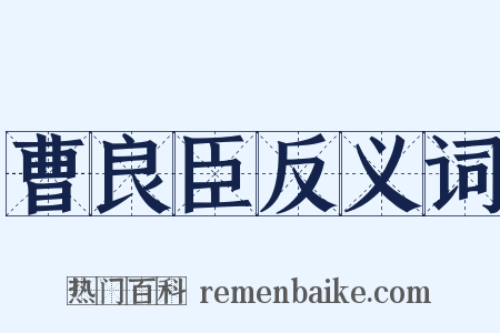曹良臣反义词是什么意思的图片